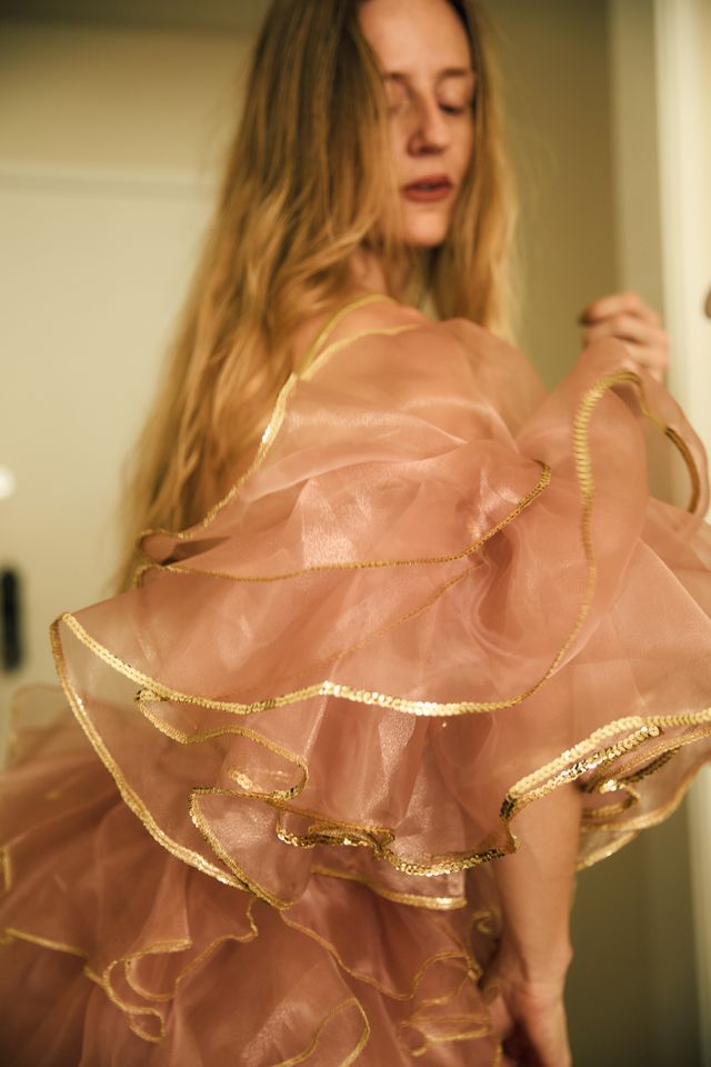 MADE TO ORDER: SEA OF ROSES SKIRT SET